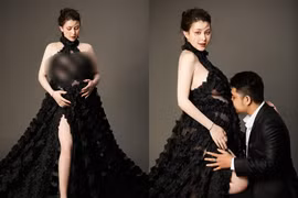 “Bông hồng lai” khoe ảnh xịn xò miễn bàn dù bụng bầu “vượt mặt“