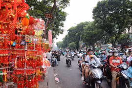 Phố lồng đèn TP.HCM rực rỡ sắc màu đón Tết
