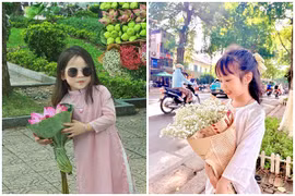 Những em bé bắt trend mùa thu Hà Nội làm netizen thích thú