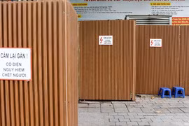 Bốt điện và bồn hoa tại Hà Nội “mặc áo giáp” nhựa giả gỗ