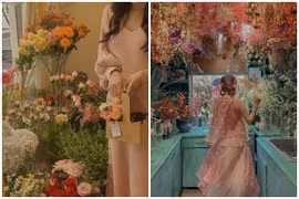 Quán cafe Hà Nội “thay áo” ngày 8/3, chị em vội lên đồ check-in