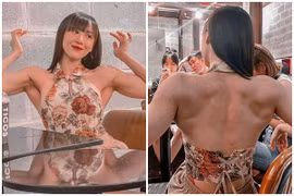 Mặc yếm lộ cơ bắp, “hot girl phòng gym” khiến đàn ông ái ngại
