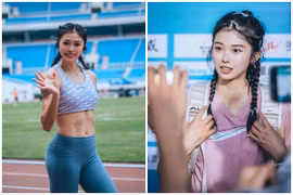 Hot girl điền kinh Trung Quốc gây sốt vì hình xăm trên cánh tay