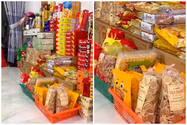 Dự trữ đồ ăn như tiệm tạp hóa, cô gái khiến netizen “sốc nặng“