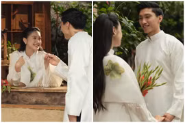 Lộ khoảnh khắc ảnh cưới “nét căng” của Văn Hậu và Hải My