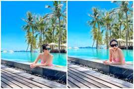 Nữ MC “đẹp nhất VTV” diện bikini, lộ eo nhỏ chả kém Ngọc Trinh