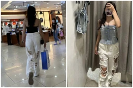 Con gái VĐV bóng chuyền Kim Huệ mặc quần rách tươm, netizen phản ứng