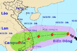Bão Goni khi vào gần bờ mạnh cấp 9, giật cấp 11