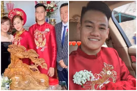 Lộ hình ảnh đám cưới Hồ Tấn Tài, cô dâu vàng đeo trĩu cổ