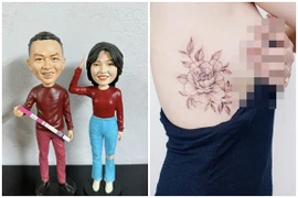 Mang thai lần 3, MC Hoàng Linh đã khoe hình xăm mới