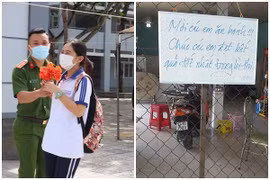 Khoảnh khắc ấm áp trong ngày đầu thi tốt nghiệp THPT 2021 