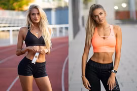 Diện quần ngắn cũn, nữ VĐV điền kinh khoe đôi chân dài thẳng tắp