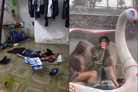 Hình ảnh “cười ra nước mắt” trong ngày Hà Nội “phố biến thành sông“