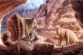 Cuộc chiến sinh tử giữa hai con báo trong hang động Grand Canyon