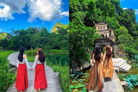 Đôi bạn thân gây sốt với bộ ảnh du lịch đẹp từ cảnh đến trang phục