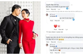 Lệ Quyên bị chê là già hơn tuổi khi đứng với Lâm Bảo Châu