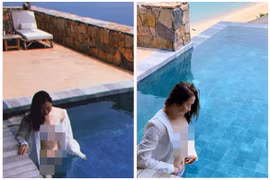 Ngọc Trinh vướng ồn ào, trợ lý tung luôn ảnh mặc bikini gợi cảm