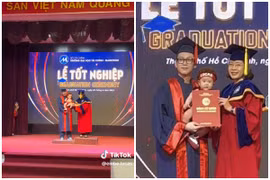 Xúc động lẫn cực hài những ông bố ôm con nhận bằng tốt nghiệp
