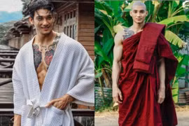 Nhan sắc đẹp như tạc của nam thần Myanmar mặc áo nhà sư