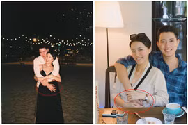 Bạn gái “cơ trưởng điển trai” lộ bụng bất thường, netizen tò mò