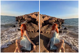 Hóa nàng tiên cá tóc đỏ, MC Ngô Thảo Trang làm netizen ngẩn ngơ