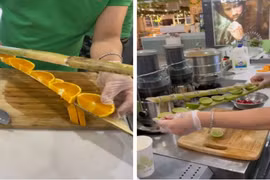 Độc lạ nước mía ở Úc mix đủ loại hoa quả