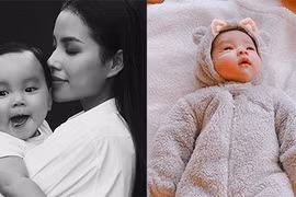 Tan chảy vẻ đáng yêu của con trai Phạm Hương lúc 1 tháng tuổi