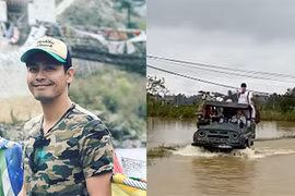 MC Phan Anh đi trao quà cho bà con miền Trung