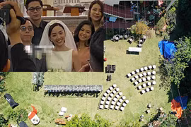 Hình ảnh đầu tiên tiệc cưới ngoài trời của Tóc Tiên - Hoàng Touliver