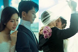 Á hậu Thúy Vân tung ảnh cưới độc lạ trước ngày lên xe hoa