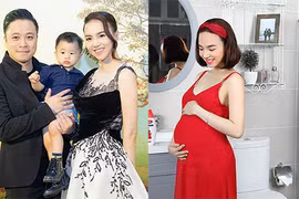 Đinh Ngọc Diệp khoe bầu 8 tháng vẫn đẹp rạng rỡ