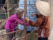 Xúc động hình ảnh bà cụ 99 tuổi về thăm em gái ngoài 90 