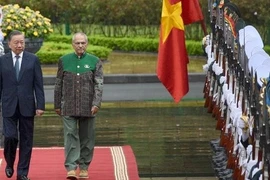 Lễ đón trọng thể Tổng thống Timor Leste thăm cấp Nhà nước tới Việt Nam