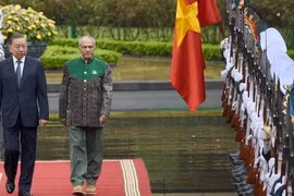 Lễ đón trọng thể Tổng thống Timor Leste thăm cấp Nhà nước tới Việt Nam