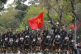 Toàn cảnh màn biểu diễn của Cảnh sát cơ động kỵ binh, cảnh khuyển 