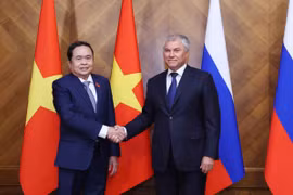 Chủ tịch QH Trần Thanh Mẫn hội đàm với Chủ tịch Duma Quốc gia QH Nga