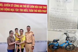 Hỗ trợ bé trai 5 tuổi đạp xe đi lạc về với gia đình an toàn 