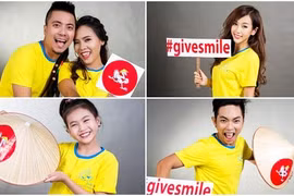 Dàn sao Việt hào hứng chụp ảnh quảng bá từ thiện