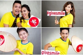 Dàn sao Việt hào hứng chụp ảnh quảng bá từ thiện
