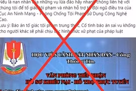 Fanpage của Học viện Cảnh sát nhân dân bị giả mạo để lừa đảo