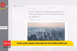 Trung Quốc ban bố cảnh báo đỏ về ô nhiễm không khí