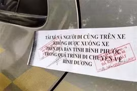 Dán niêm phong ô tô đi qua Bình Phước chỉ là cá biệt