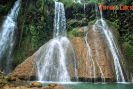 Ngắm dòng thác nổi tiếng Tây Bắc vừa được in hình lên tem Việt Nam