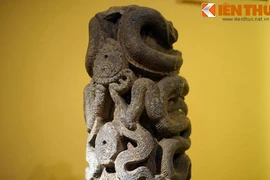 Cận cảnh cột đá rồng ngàn tuổi ở kinh thành Thăng Long thủa sơ khai 