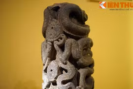 Cận cảnh cột đá rồng ngàn tuổi ở kinh thành Thăng Long thủa sơ khai 