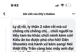 Bị mỉa mai ly thân vẫn gọi "chồng chị", Elly Trần "phản pháo" cực gắt