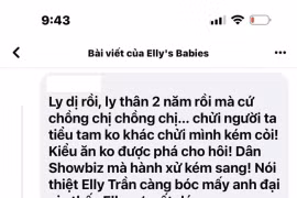 Bị mỉa mai ly thân vẫn gọi "chồng chị", Elly Trần "phản pháo" cực gắt