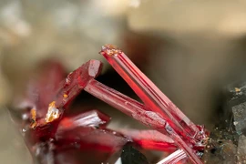 Ngẩn người ngắm những khoáng vật màu đỏ rực cực đẹp