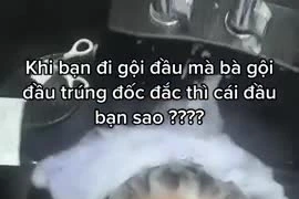 Video: Nữ nhân viên đang gội đầu, vội lao ra ngoài vì lý do bất ngờ