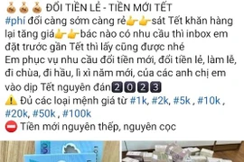 Đổi tiền lẻ, tiền mới: Càng gần Tết, phí đổi càng cao